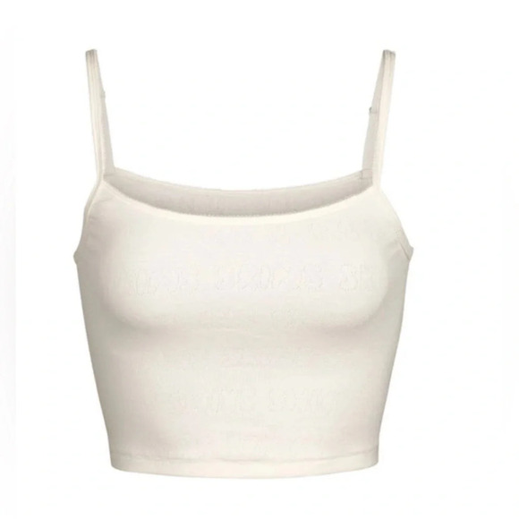 NWT SKIMS||Pointelle Lace Cami Logo in Bone in 2X - Picture 1 of 8